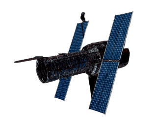 satellite orbiting space