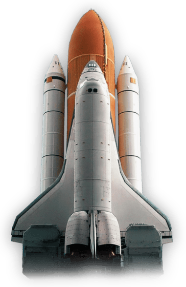space shuttle with booster rocket
